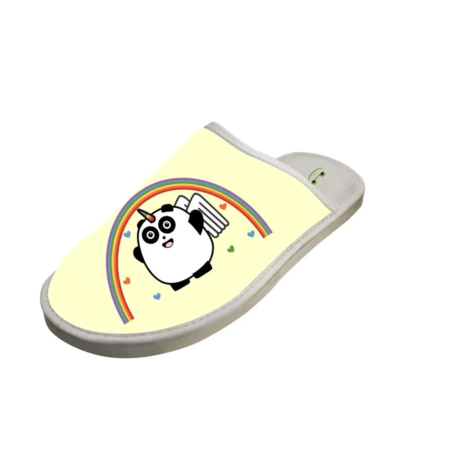 KOUY Funny Pug Closed Toe Cotton Slippers Warm Soft Indoor Shoes Non-watertight