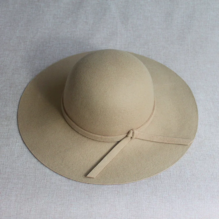100% Australian Wool Felt Wide Brim Floppy Fedora Hats
