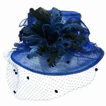 blue wedding hat