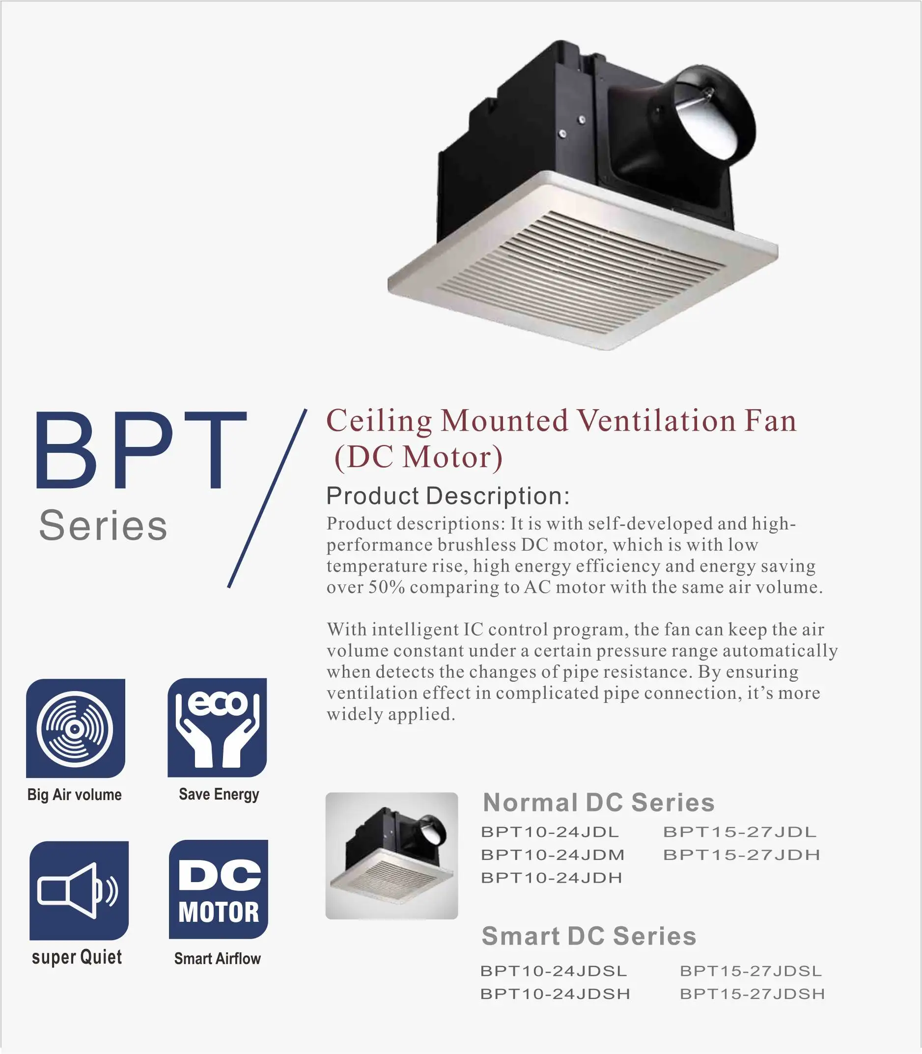 BPT ceiling mount ventilation fan