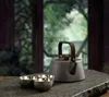 High end home tea set custom-made tea cups titanium tea pots