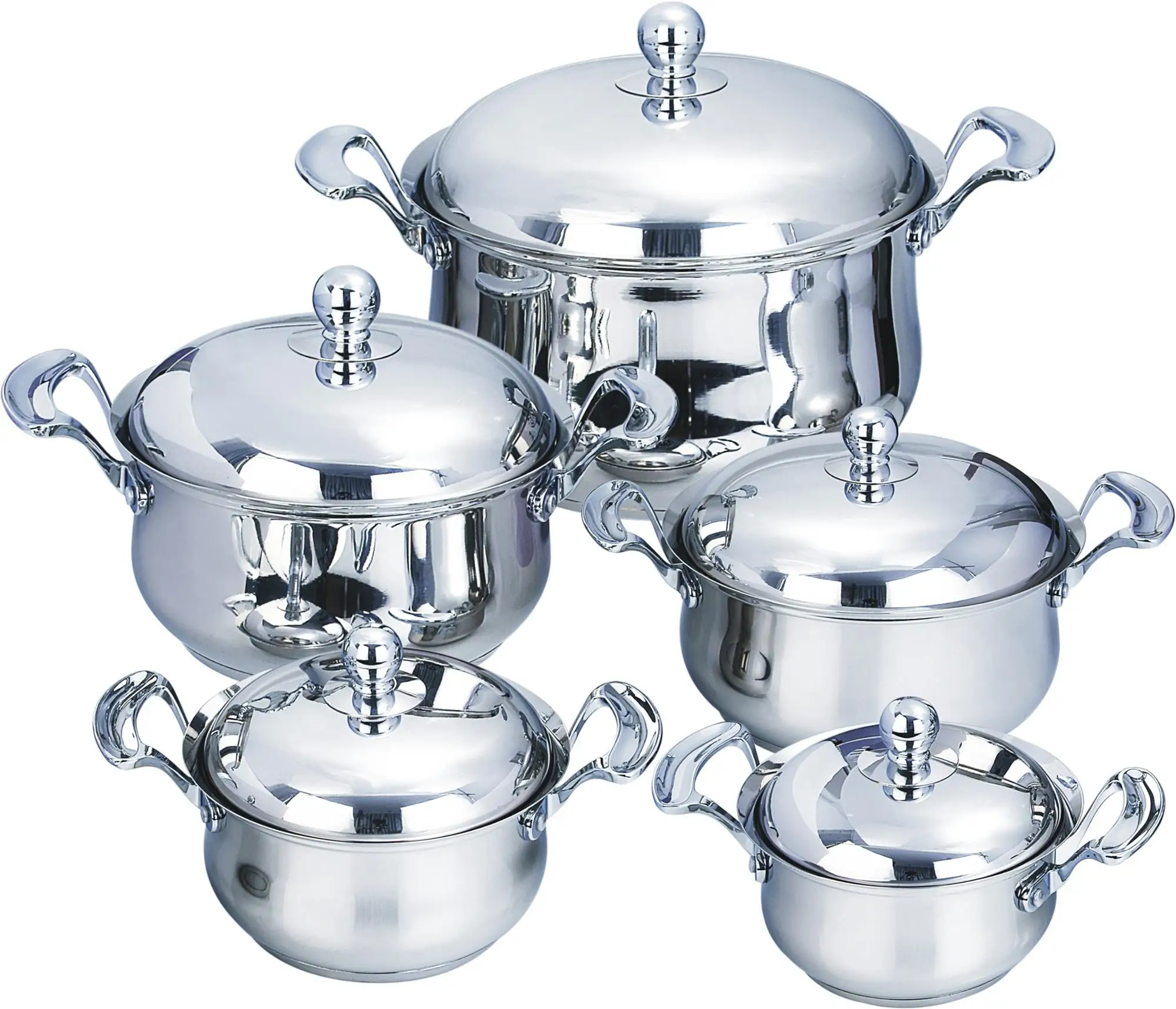 10 Pcs Stainless Steel Casserole Set Cookware Set - Buy Stainless Steel