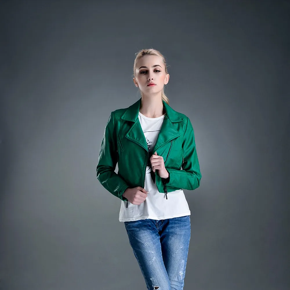 2018 Woman Cool Fashion Pakistan Leather Jacket Price Short Jacket