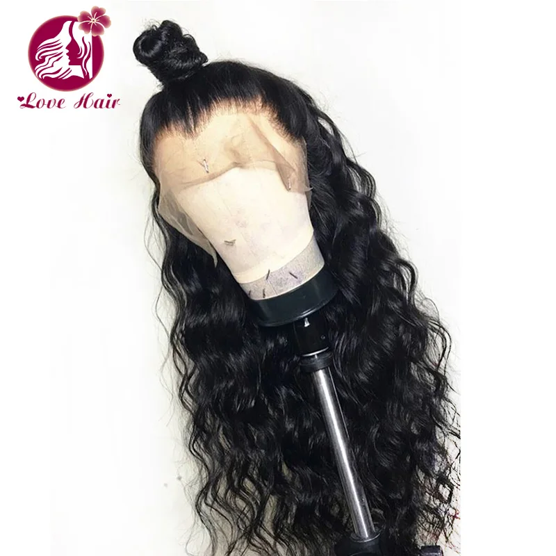 Factory Dropship Brazilian Virgin Human Hair Lace Front Wig Curly Deep 