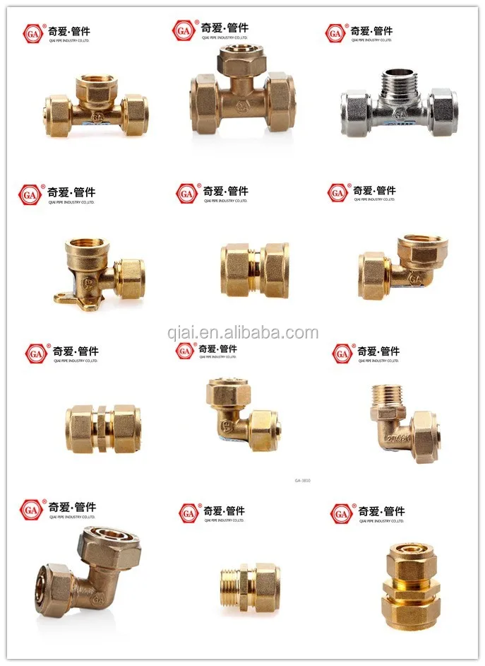 Ga Brand Copper Brass Lighting Fittings Sri Lanka 3 Way Elbow Pipe