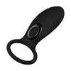 Vibrating silicone penis lock long spray hard cock ring for man delay ejaculation sex toy