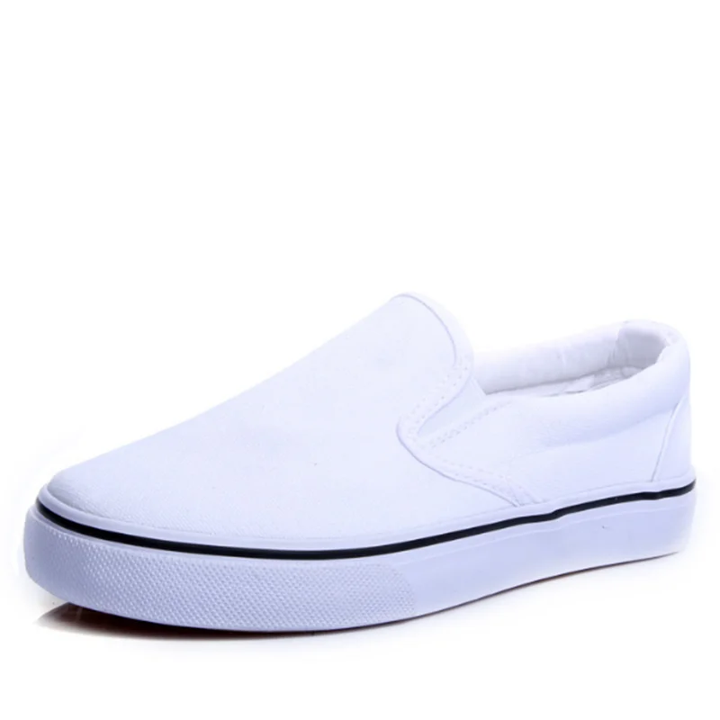 Fashion Cheap Plain White Canvas Shoes 