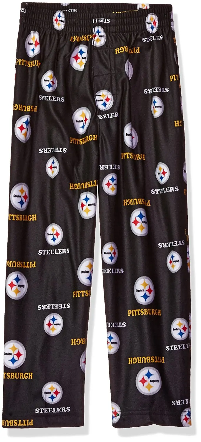 NFL Pittsburgh Steelers Toddler Allover Logo Flannel Pajama Pants - Black