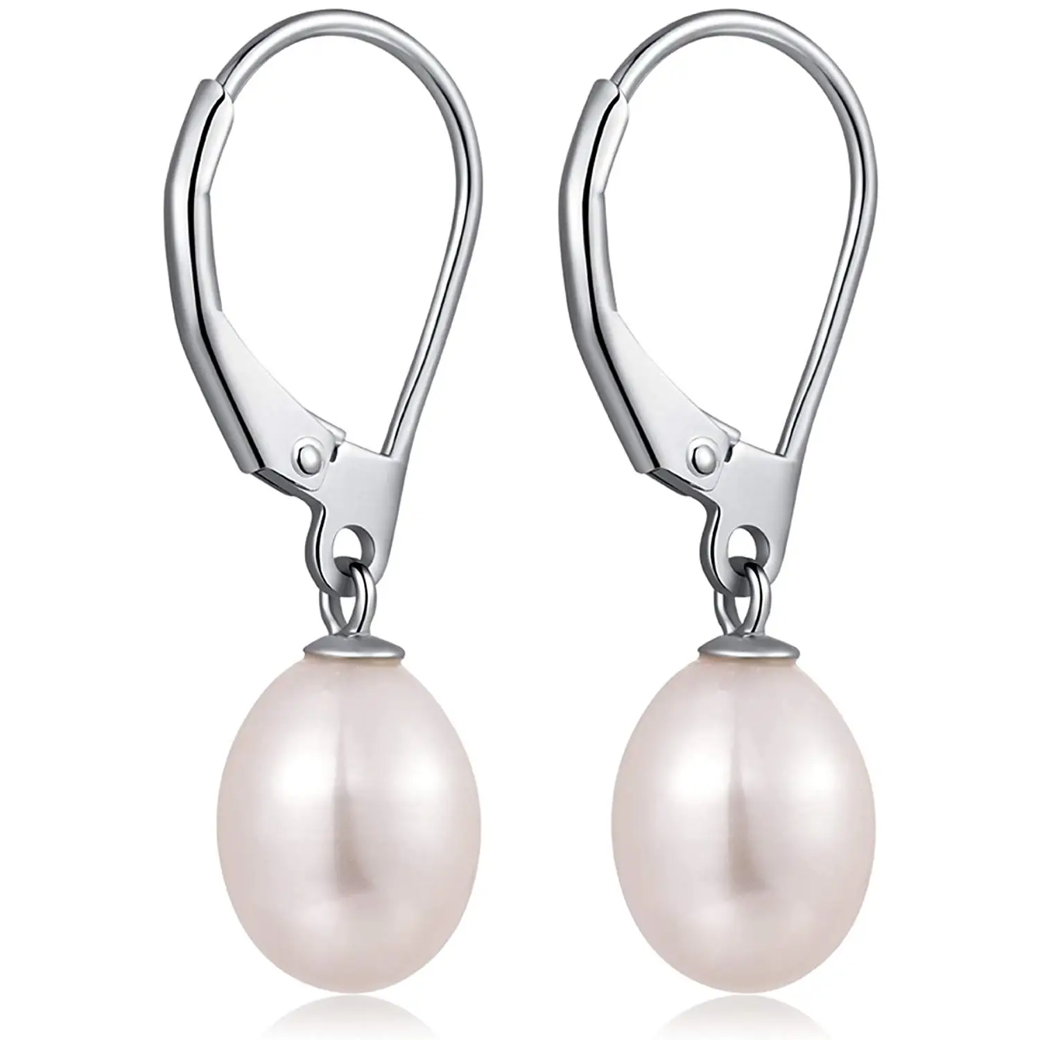 Elegant Pearl Earrings Find Deals On Get Quotations Han Dangle Pearl Earrings 925 Sterling Silver Tear Drop 8mm Freshwater Cultured