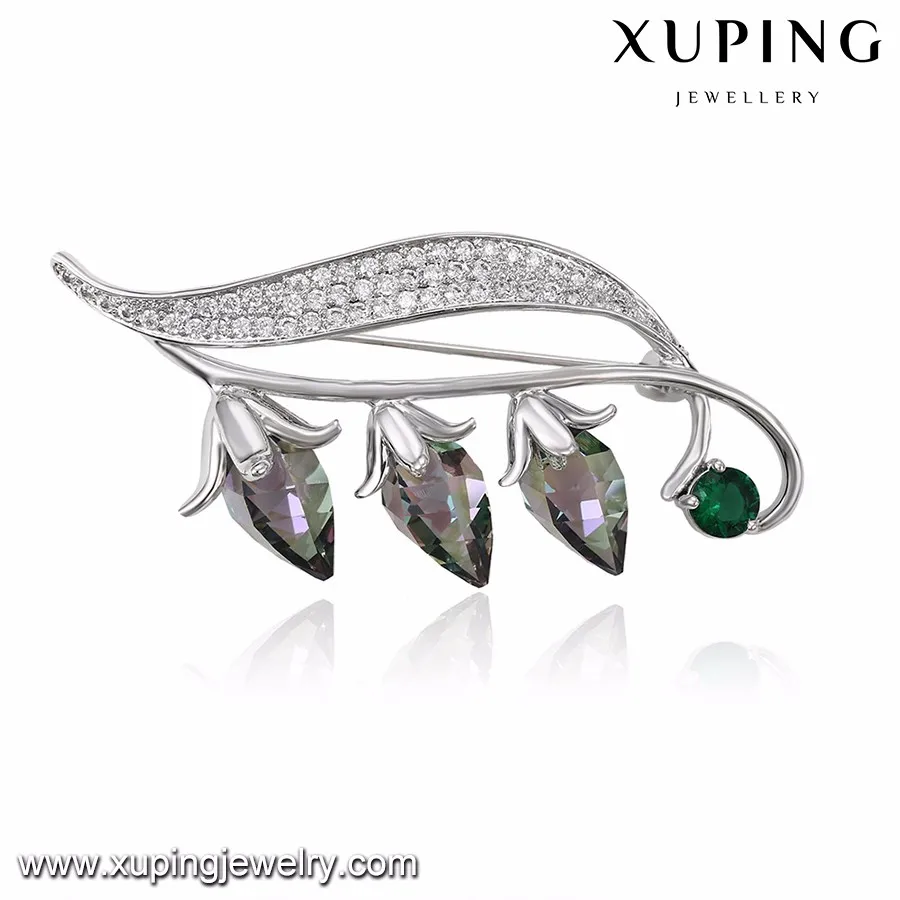 00005 Xuping High Quality Top Wholesale Personalized Crystal Brooch,Men