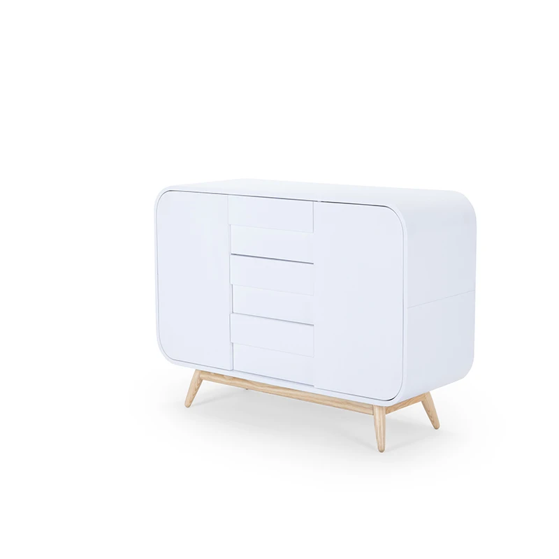 Scandinavian furniture white dining room side board cabinet