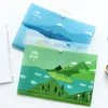 Simple transparent pp handheld button expanding file bag with 6 pockets