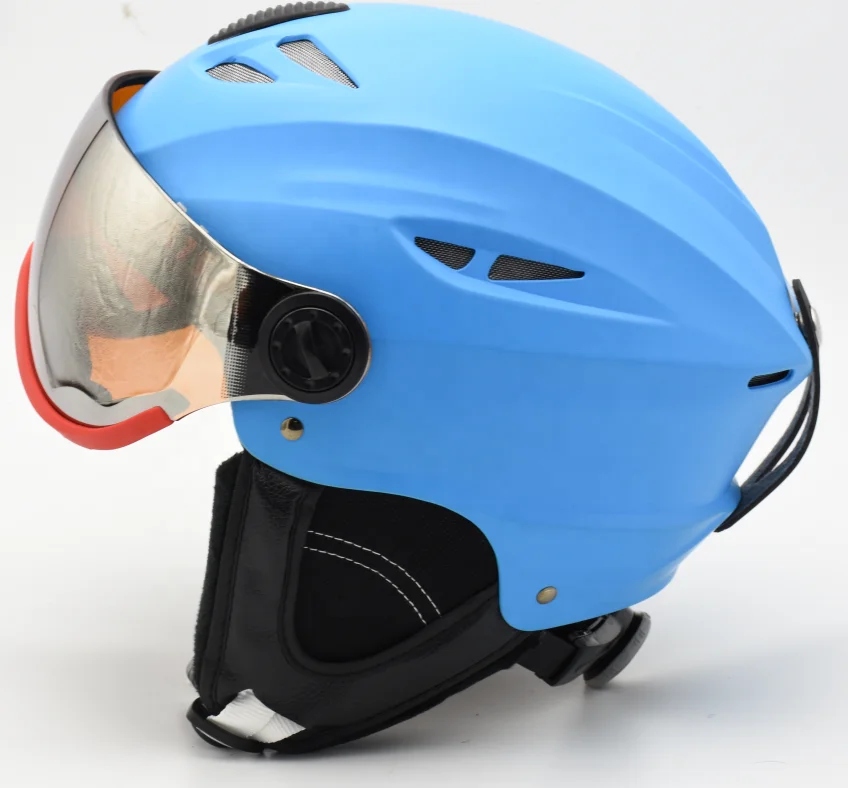 Custom Abs Shell Ski Helmet With Visor Buy Helmet With Ear Muff