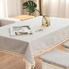 Table cloth linen small fresh literary round tablecloths Nordic coffee rectangular pasta table tablecloth nappes manteles