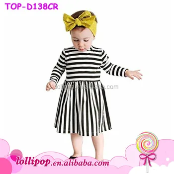 black and white striped frock