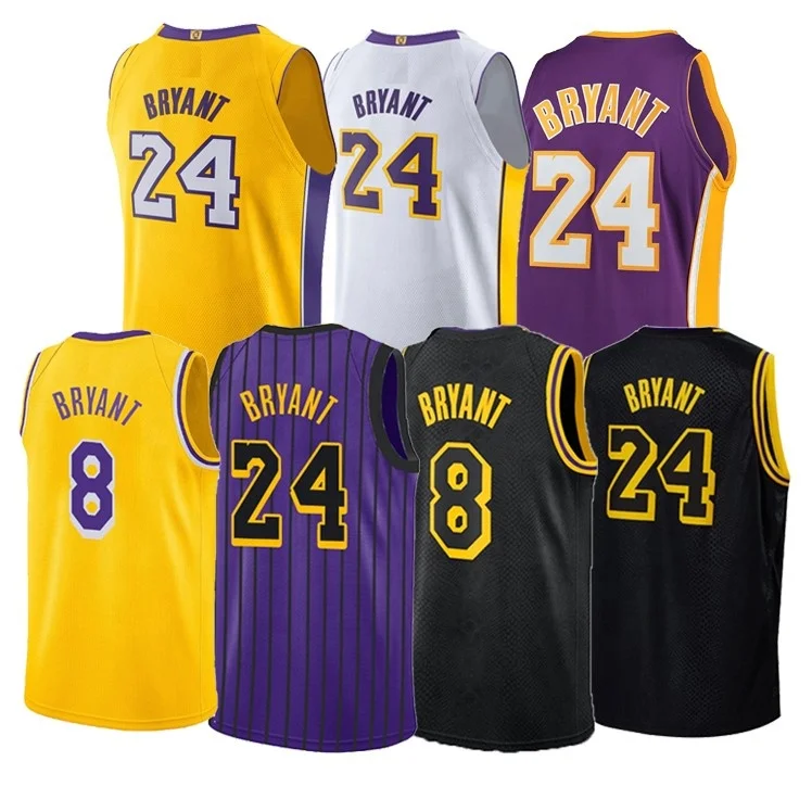 

Kobe Bryant Jersey,1 Piece, White, purple, gold, black, blue