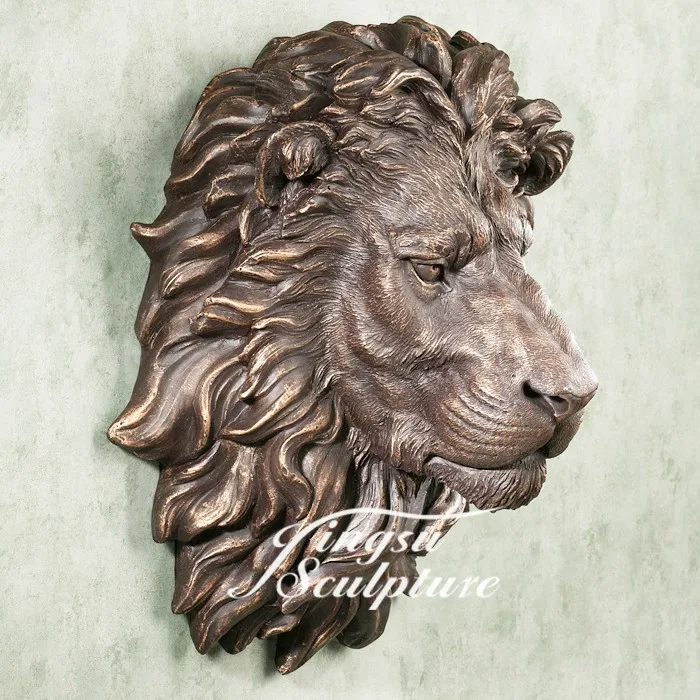 Directly Factory Bronze Lion Head Sculpture For Outdoor Decoration