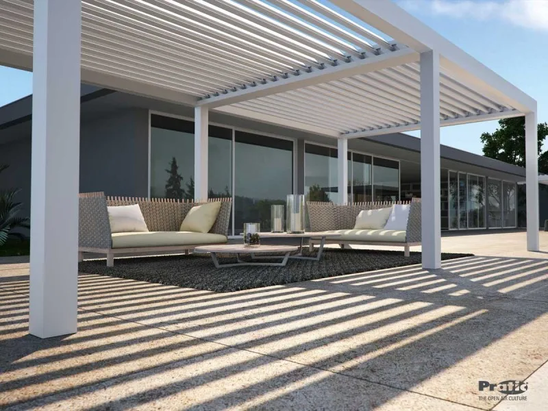 Impermeable Al Aire Libre Motorizado Eléctrico De Aluminio Patio Techo