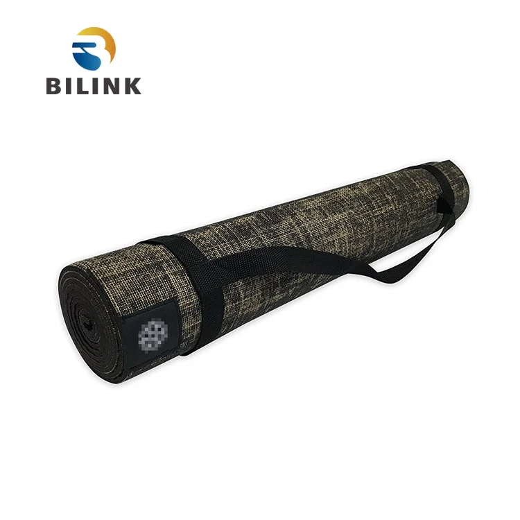 Bilink Natural Rubber Eco Hemp Yoga Mat Private Label Jute Mat