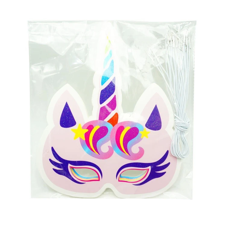 New Style 12pcs Kids Birthday Unicorn Paper Masks For Sale - Buy ...