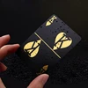 Plastic waterproof Poker PVC black playing cards gold foil silver deck card game classic party magic tricks joker tool