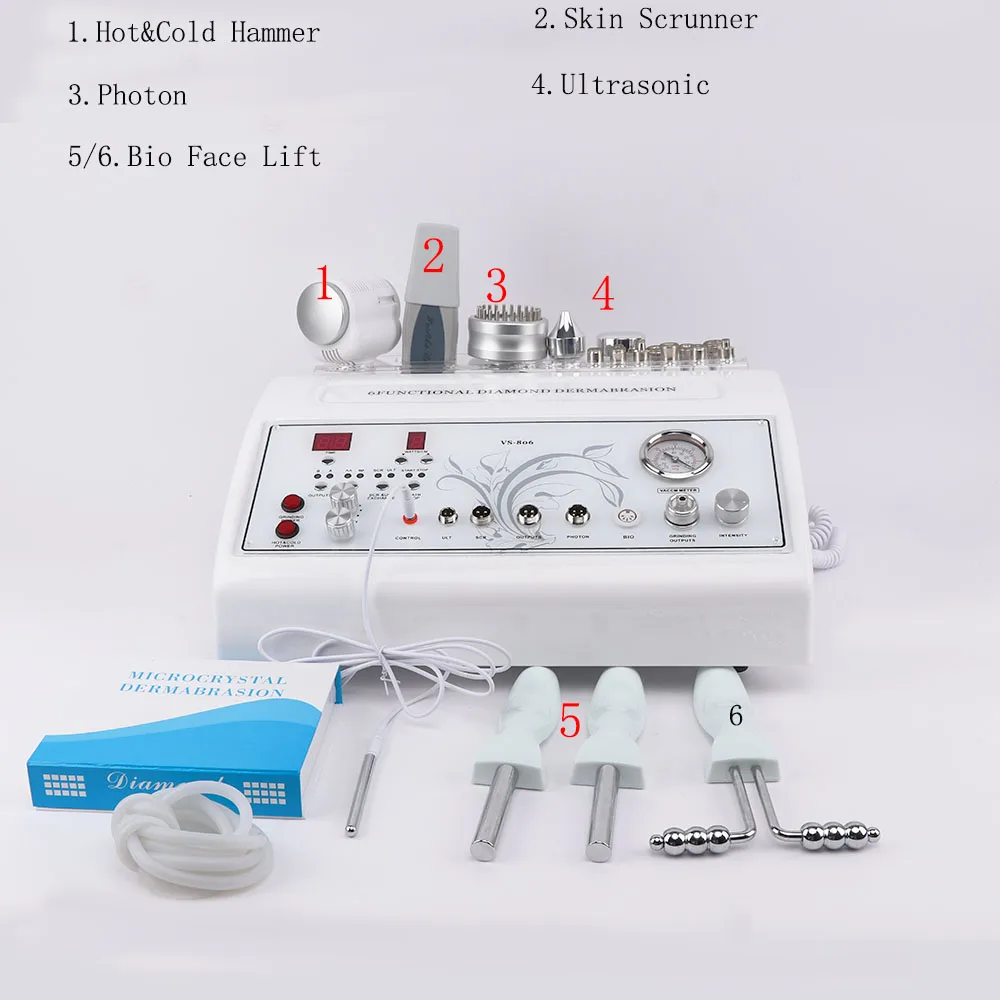 Multi-functional beauty equipment diamond 7 in 1 microdermabrasion machine diamond