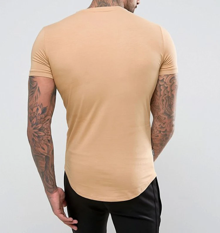 men's curved hem shirts