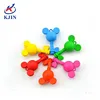 custom cheap wax plastic woodless 3d sharped crayons as children's toy
