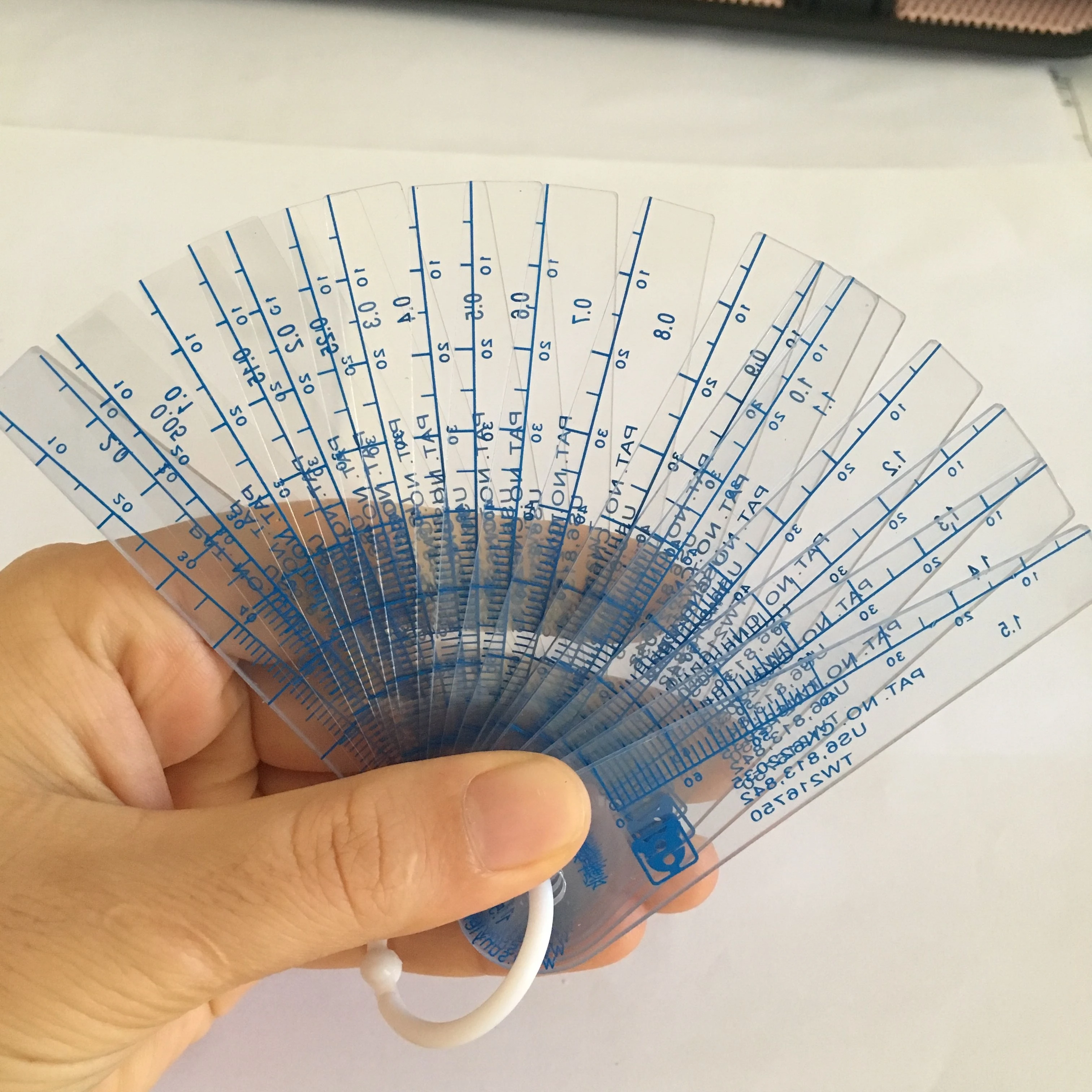 High Quality Transparent Filler Gauge Plastic Feeler Gauge Thickness