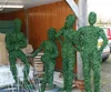 Customized topiary wire frame artificial grass people