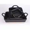 2qt ceramic baking tray square bakeware 6.5 inch metallic style baking dish