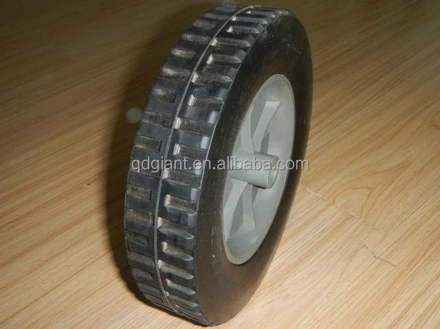 8"x1.75" solid rubber wheel for lawn mover