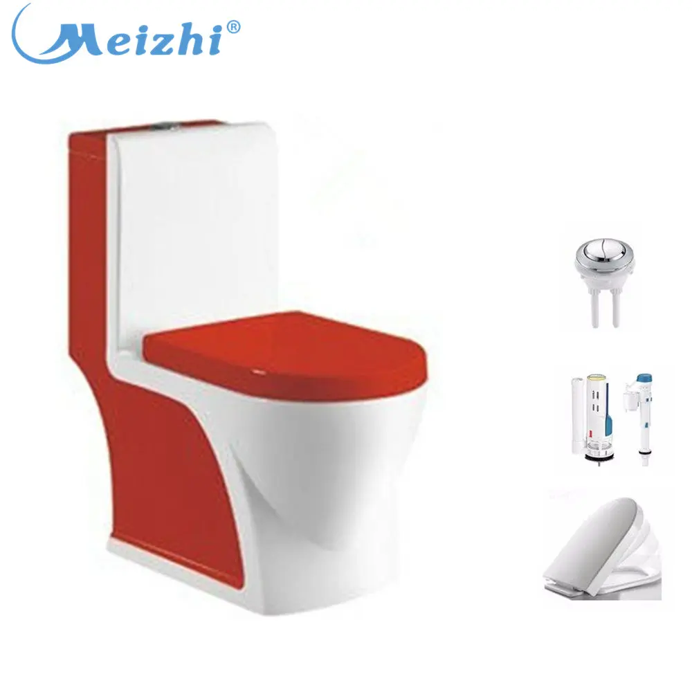 High Quality Red Color Toilet Cera Toilet Commode View Cera