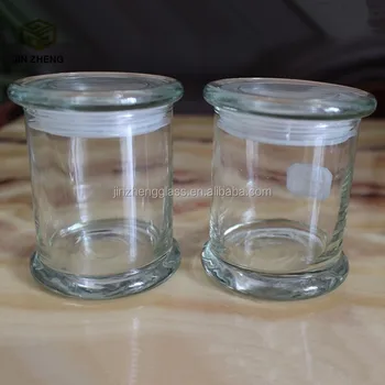 flat glass candle holders