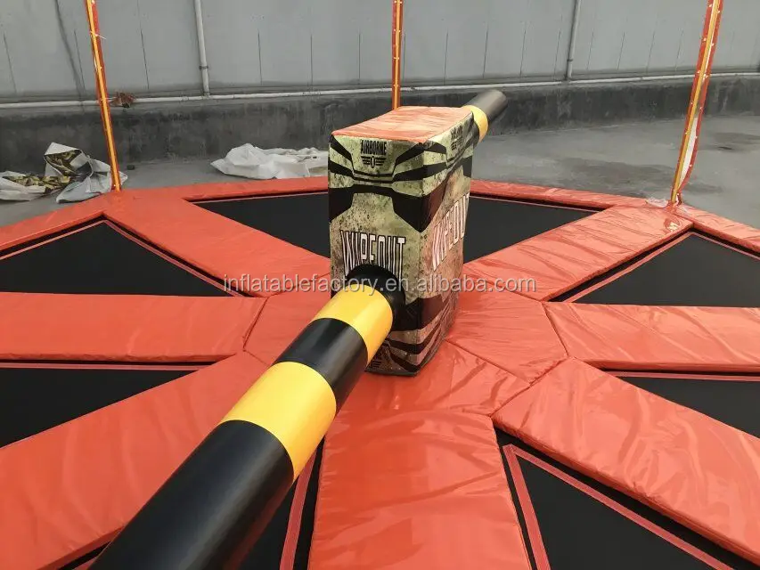 wipeout inflatable sweeper,wipeout trampoline ,wipeout eliminator game for trampoline park