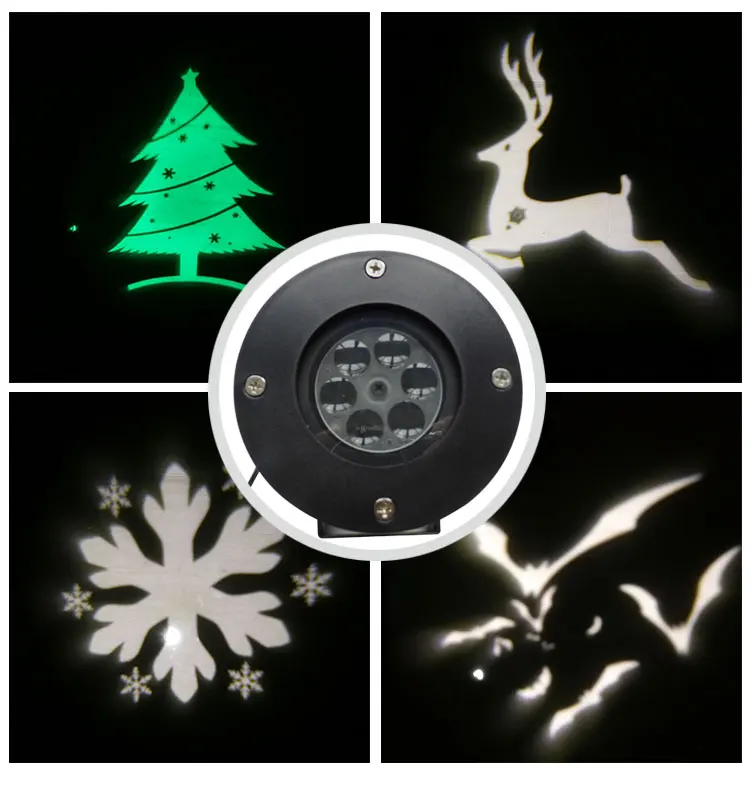 Outdoor Waterproof LED rotating  party holiday christmas projection light Wall Light Landscape Projector with 8patterns