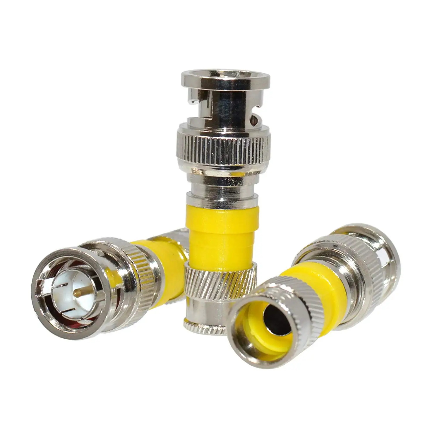 50Pcs RG59 BNC Weatherproof Sealed Compression Connectors CCTV Camera DVR