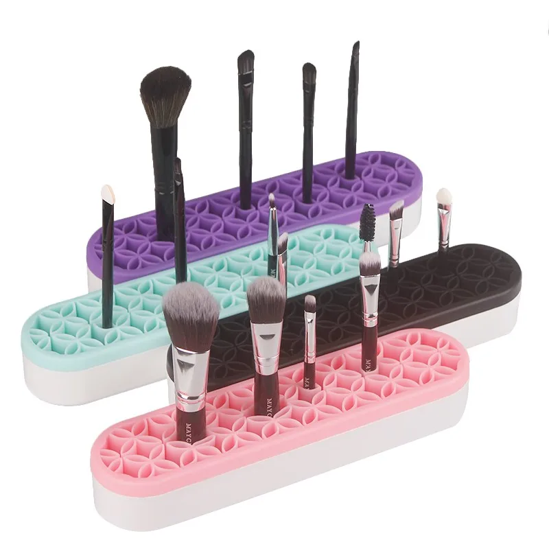 Beauty Cosmetics Silicone Makeup Tool Kit Holder Organizer Drying Rack
