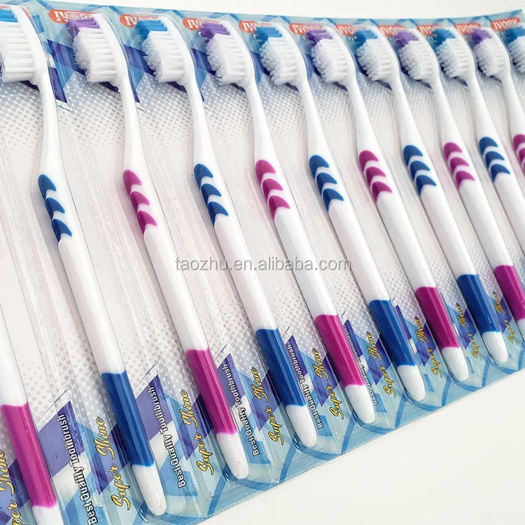 Dozen Toothbrushes Hanging Pack Of 12,12 Brushes Packed By A Blister