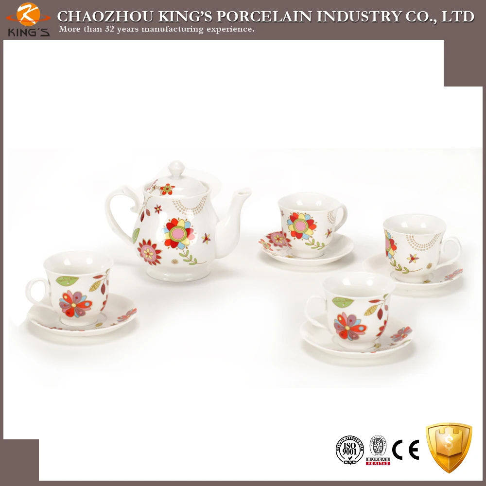Royal Bone China Porcelain Afternoon Tea Set With Tea Cups And Tea Pots