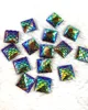 20x20mm fish skin square resin beads sewing on lady garment flatback rhinestone hot glue fix on women shoes hot selling