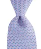 100% Silk Light Pink Autumn Leaves Print Tie