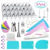 57pcs stainless steel baking tools, cake accessories, cake decorating tips kit set