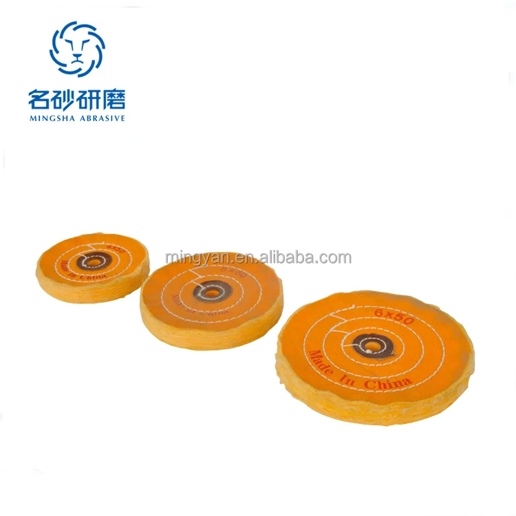 Yellow Soft Cotton Buffing Polishing Wheel Bench Grinder With