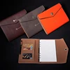 Business PU leather refillable notebook with organizer cover