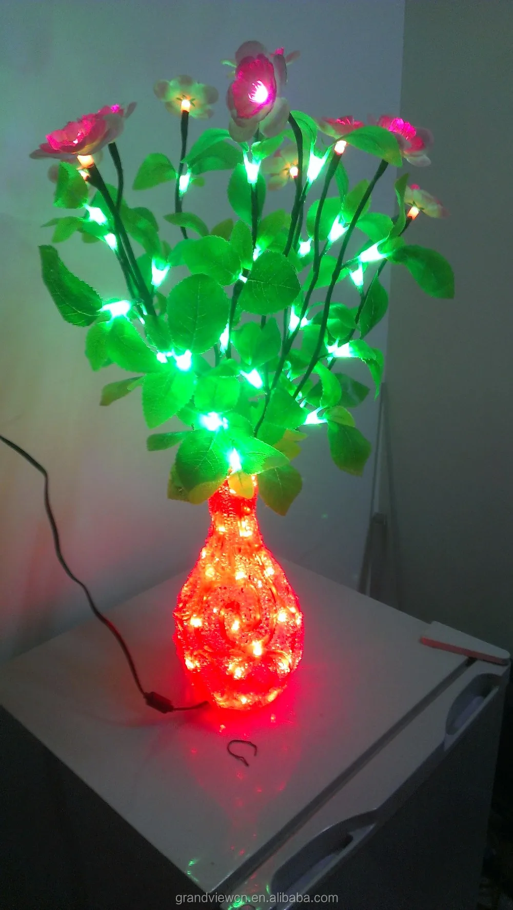 Factory Wholesale Wedding Table Centerpieces Led Flower Vase Light