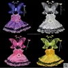 Wholesale pink kids latin dance dress with fairy angle butterfly wings set