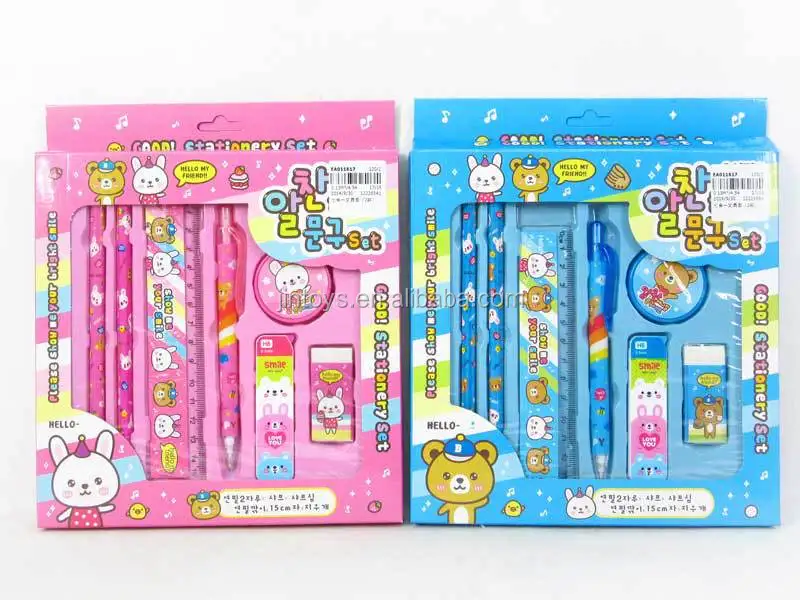 5 In 1 Stationery Set For Kids,2 Style Educational Stationery Toy ...