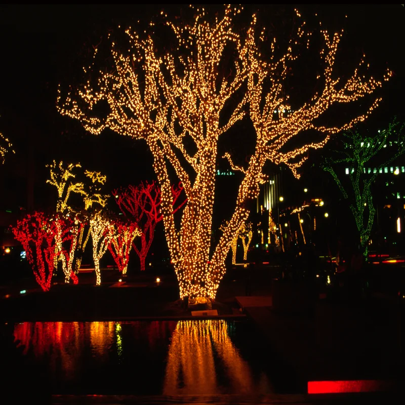 Outdoor Led Light Strands Connectable Tree Trunk Wrap Fairy Lights Ip65