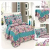 2016 New fashion bedspread soft patchwork quilts with flower